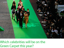 Which celebrities will be on the Green Carpet this year?